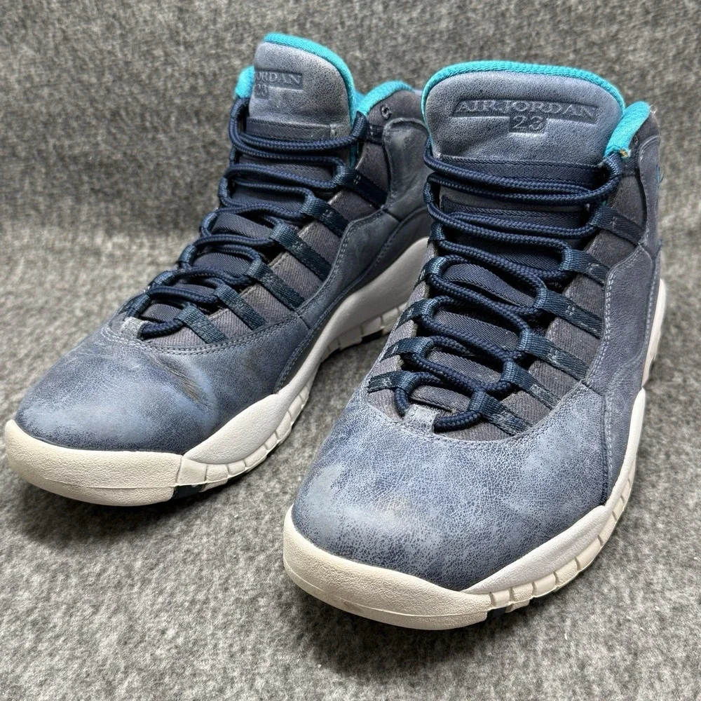 Air Jordan 10 Retro Los Angeles Mens Size 10.5 Basketball Shoes Blue 310805-404